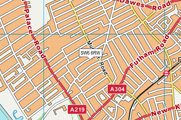 SW6 6RW map - OS VectorMap District (Ordnance Survey)