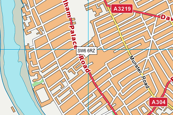 SW6 6RZ map - OS VectorMap District (Ordnance Survey)