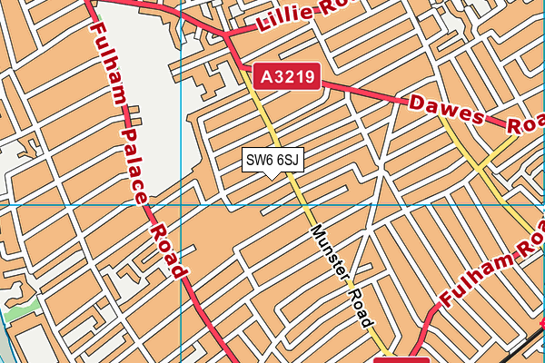 SW6 6SJ map - OS VectorMap District (Ordnance Survey)