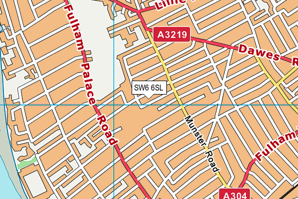 SW6 6SL map - OS VectorMap District (Ordnance Survey)