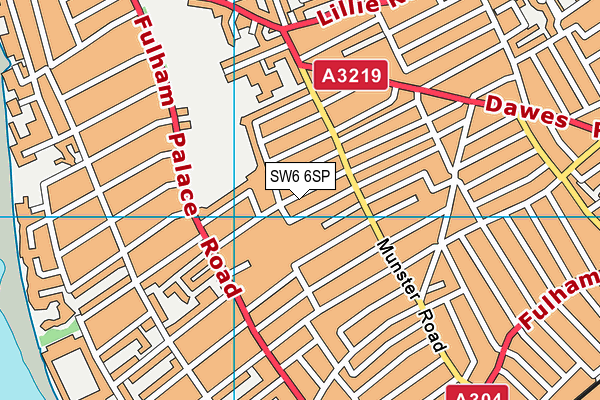 SW6 6SP map - OS VectorMap District (Ordnance Survey)