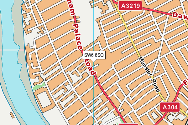 SW6 6SQ map - OS VectorMap District (Ordnance Survey)