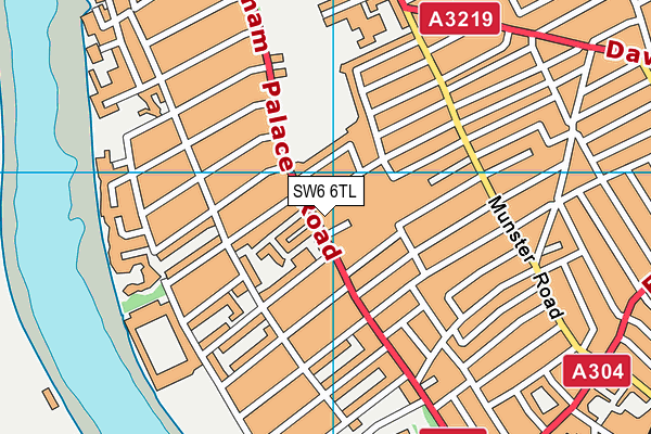 SW6 6TL map - OS VectorMap District (Ordnance Survey)