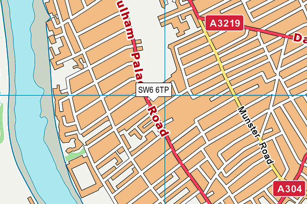 SW6 6TP map - OS VectorMap District (Ordnance Survey)