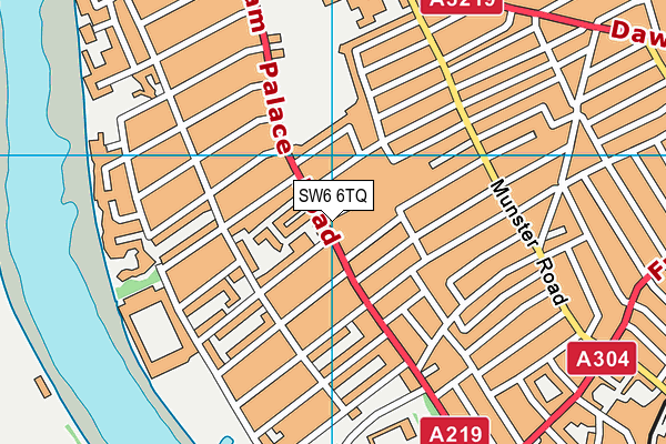 SW6 6TQ map - OS VectorMap District (Ordnance Survey)