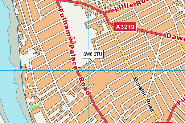 SW6 6TU map - OS VectorMap District (Ordnance Survey)