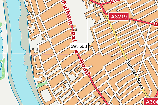 SW6 6UB map - OS VectorMap District (Ordnance Survey)