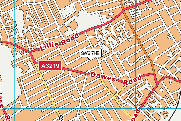 St Thomas of Canterbury Catholic Primary School map (SW6 7HB) - OS VectorMap District (Ordnance Survey)