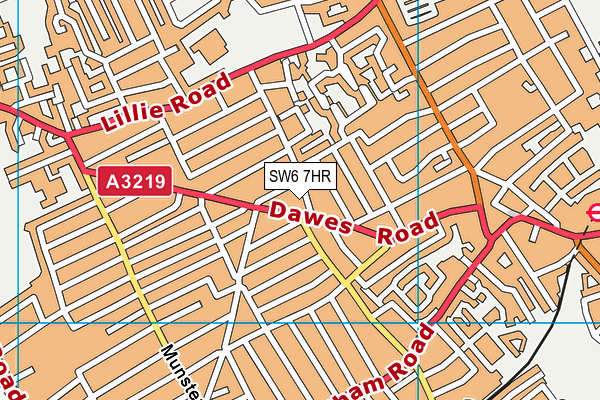 SW6 7HR map - OS VectorMap District (Ordnance Survey)