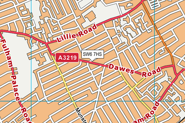 SW6 7HS map - OS VectorMap District (Ordnance Survey)