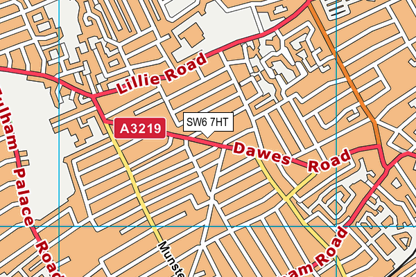 SW6 7HT map - OS VectorMap District (Ordnance Survey)