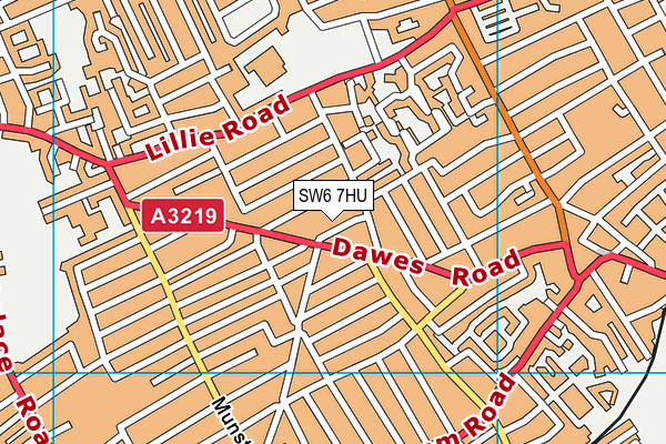 SW6 7HU map - OS VectorMap District (Ordnance Survey)