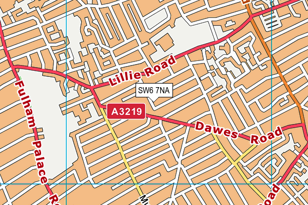 SW6 7NA map - OS VectorMap District (Ordnance Survey)