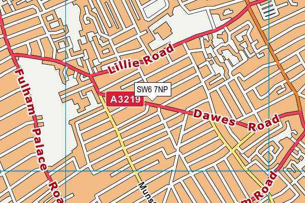 SW6 7NP map - OS VectorMap District (Ordnance Survey)