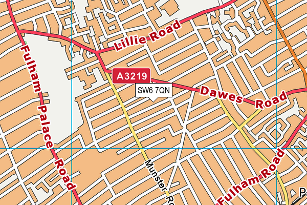 SW6 7QN map - OS VectorMap District (Ordnance Survey)
