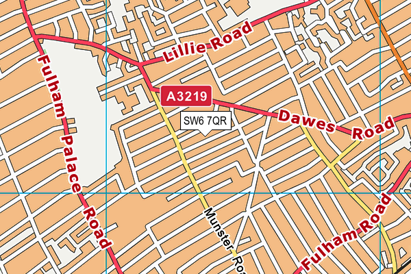 SW6 7QR map - OS VectorMap District (Ordnance Survey)