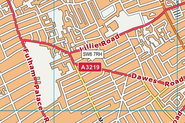 SW6 7RH map - OS VectorMap District (Ordnance Survey)