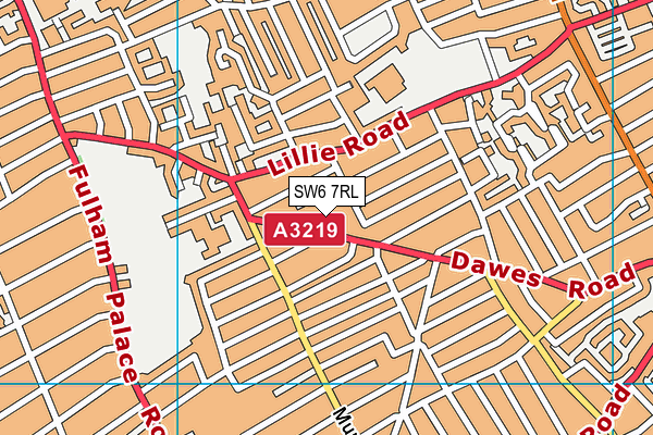 SW6 7RL map - OS VectorMap District (Ordnance Survey)