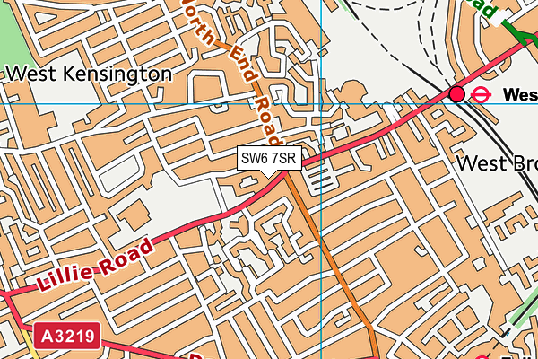 SW6 7SR map - OS VectorMap District (Ordnance Survey)