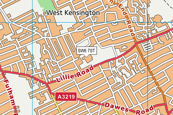 Virgin Active (Fulham Pools) map (SW6 7ST) - OS VectorMap District (Ordnance Survey)