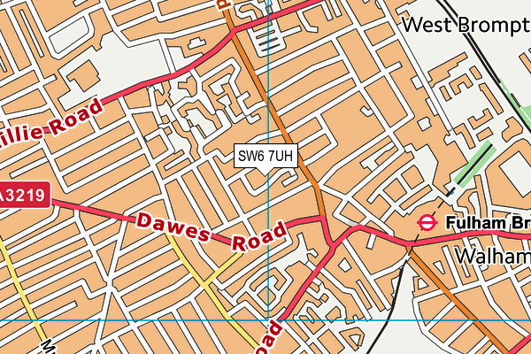 SW6 7UH map - OS VectorMap District (Ordnance Survey)