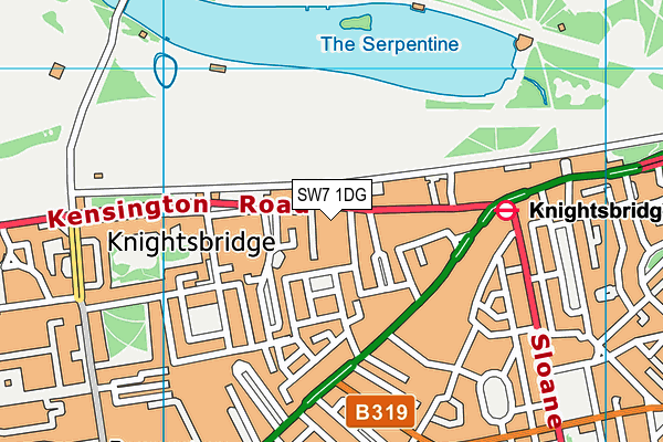 SW7 1DG map - OS VectorMap District (Ordnance Survey)