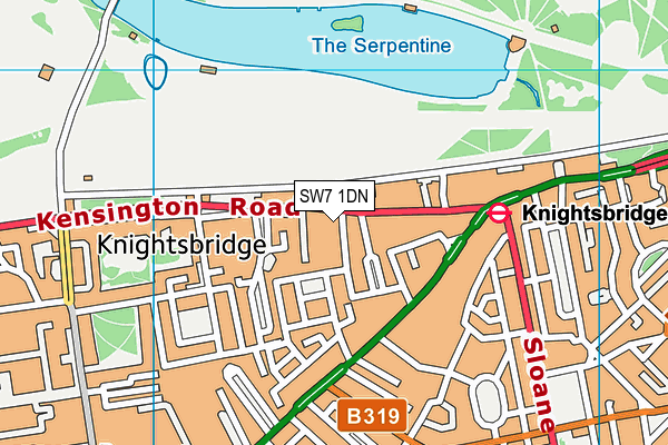 SW7 1DN map - OS VectorMap District (Ordnance Survey)