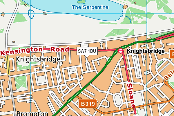 SW7 1DU map - OS VectorMap District (Ordnance Survey)