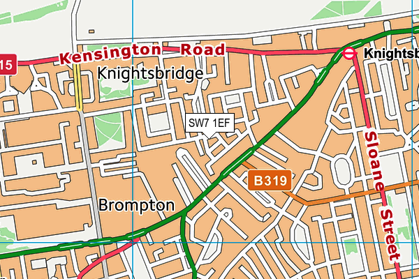 SW7 1EF map - OS VectorMap District (Ordnance Survey)