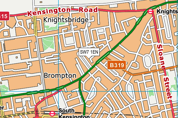 SW7 1EN map - OS VectorMap District (Ordnance Survey)