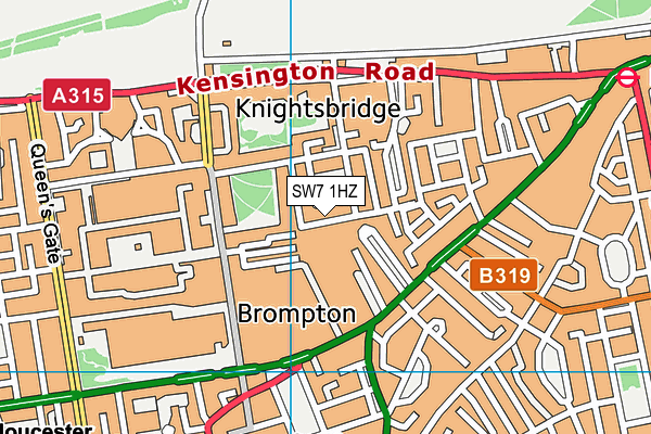 SW7 1HZ map - OS VectorMap District (Ordnance Survey)