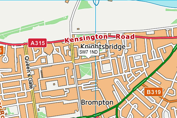 Brighton College Prep Kensington map (SW7 1ND) - OS VectorMap District (Ordnance Survey)