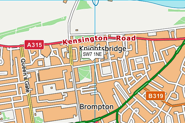 SW7 1NE map - OS VectorMap District (Ordnance Survey)
