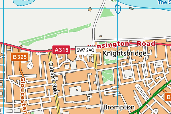 SW7 2AQ map - OS VectorMap District (Ordnance Survey)