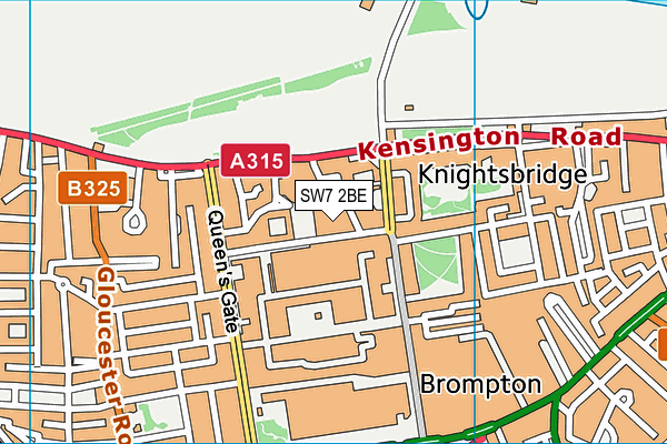 SW7 2BE map - OS VectorMap District (Ordnance Survey)