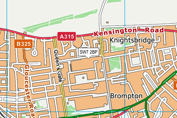 SW7 2BP map - OS VectorMap District (Ordnance Survey)