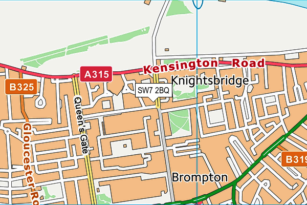 SW7 2BQ map - OS VectorMap District (Ordnance Survey)