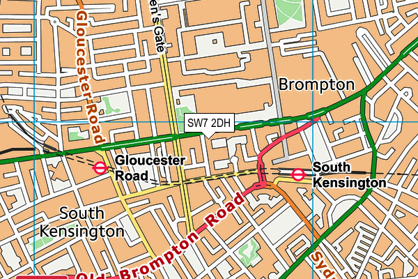 SW7 2DH map - OS VectorMap District (Ordnance Survey)