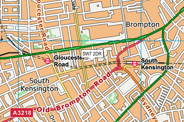 SW7 2DR map - OS VectorMap District (Ordnance Survey)