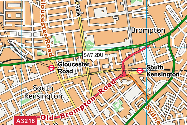 SW7 2DU map - OS VectorMap District (Ordnance Survey)