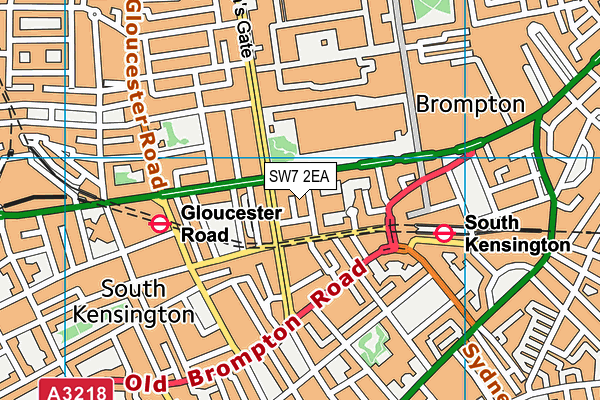 SW7 2EA map - OS VectorMap District (Ordnance Survey)