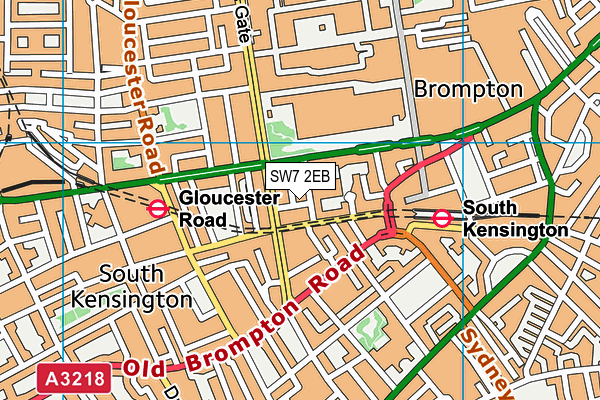 SW7 2EB map - OS VectorMap District (Ordnance Survey)