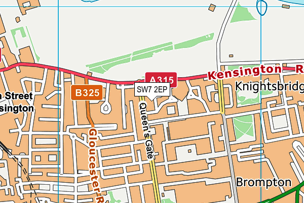 SW7 2EP map - OS VectorMap District (Ordnance Survey)