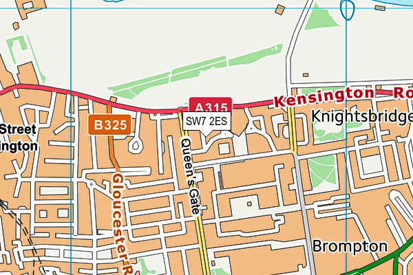 SW7 2ES map - OS VectorMap District (Ordnance Survey)