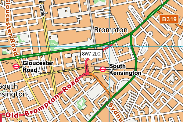 SW7 2LQ map - OS VectorMap District (Ordnance Survey)