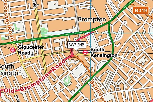 SW7 2NB map - OS VectorMap District (Ordnance Survey)