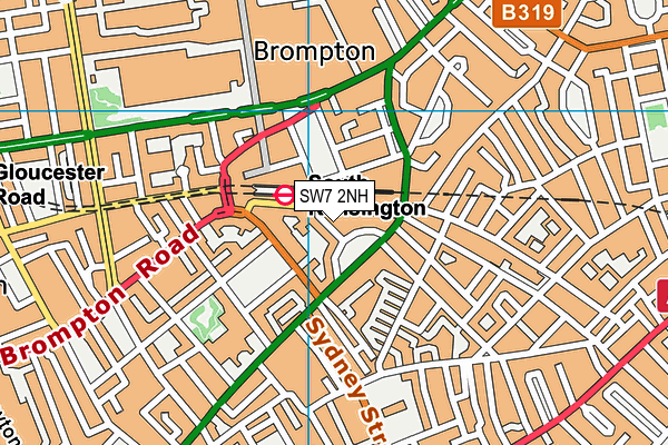 SW7 2NH map - OS VectorMap District (Ordnance Survey)