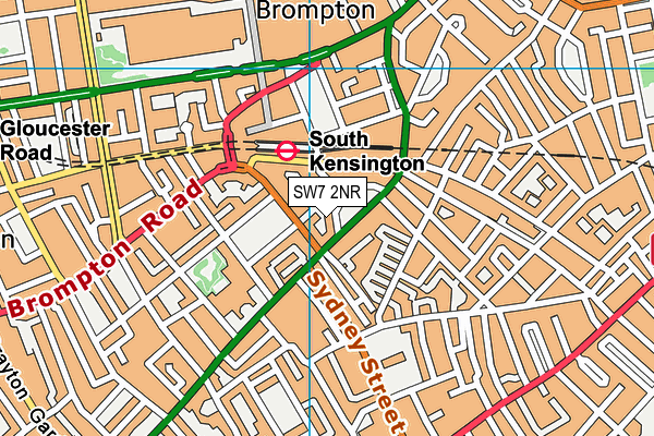 SW7 2NR map - OS VectorMap District (Ordnance Survey)