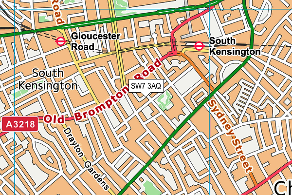 SW7 3AQ map - OS VectorMap District (Ordnance Survey)