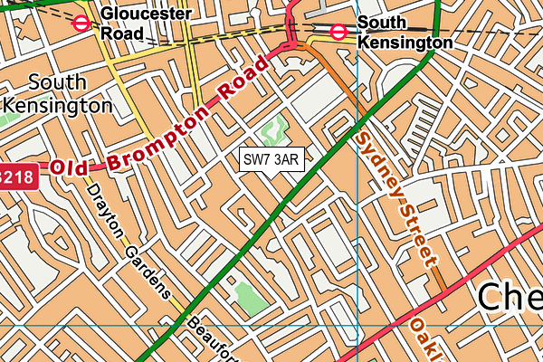 SW7 3AR map - OS VectorMap District (Ordnance Survey)